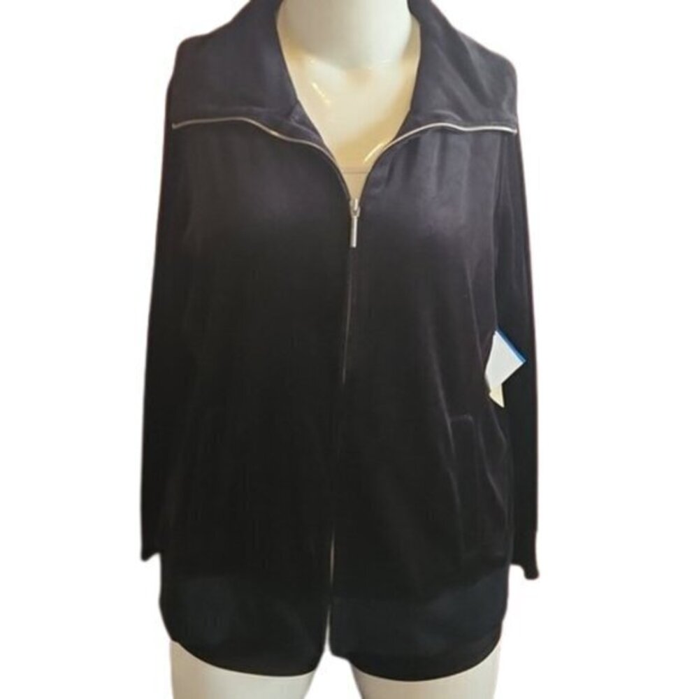 [Jones New York] Black Zip Up Jacket - Size 1X